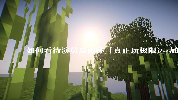 如何看待演员夏雨称「真正玩极限运动的都是胆小的人」，如何理解这一观点？